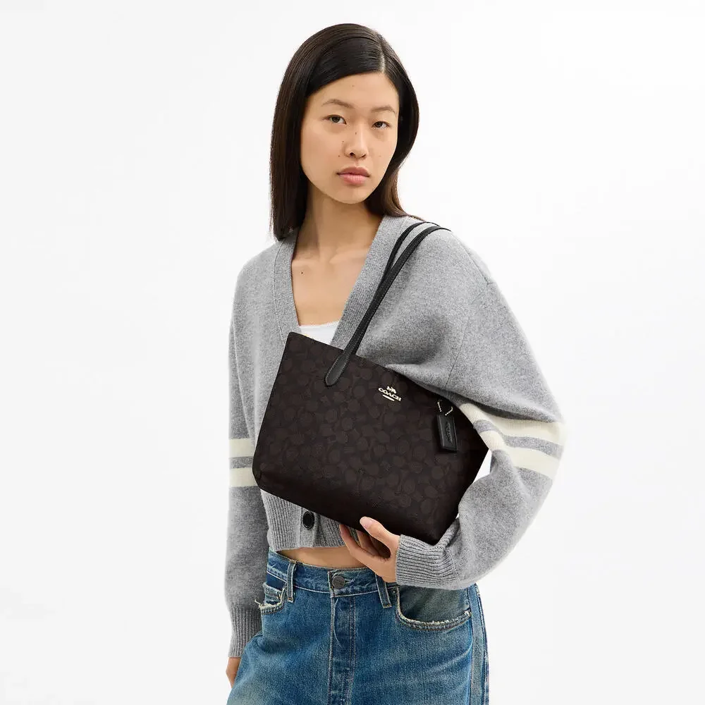 Fiona Zip Tote Bag In Signature Canvas